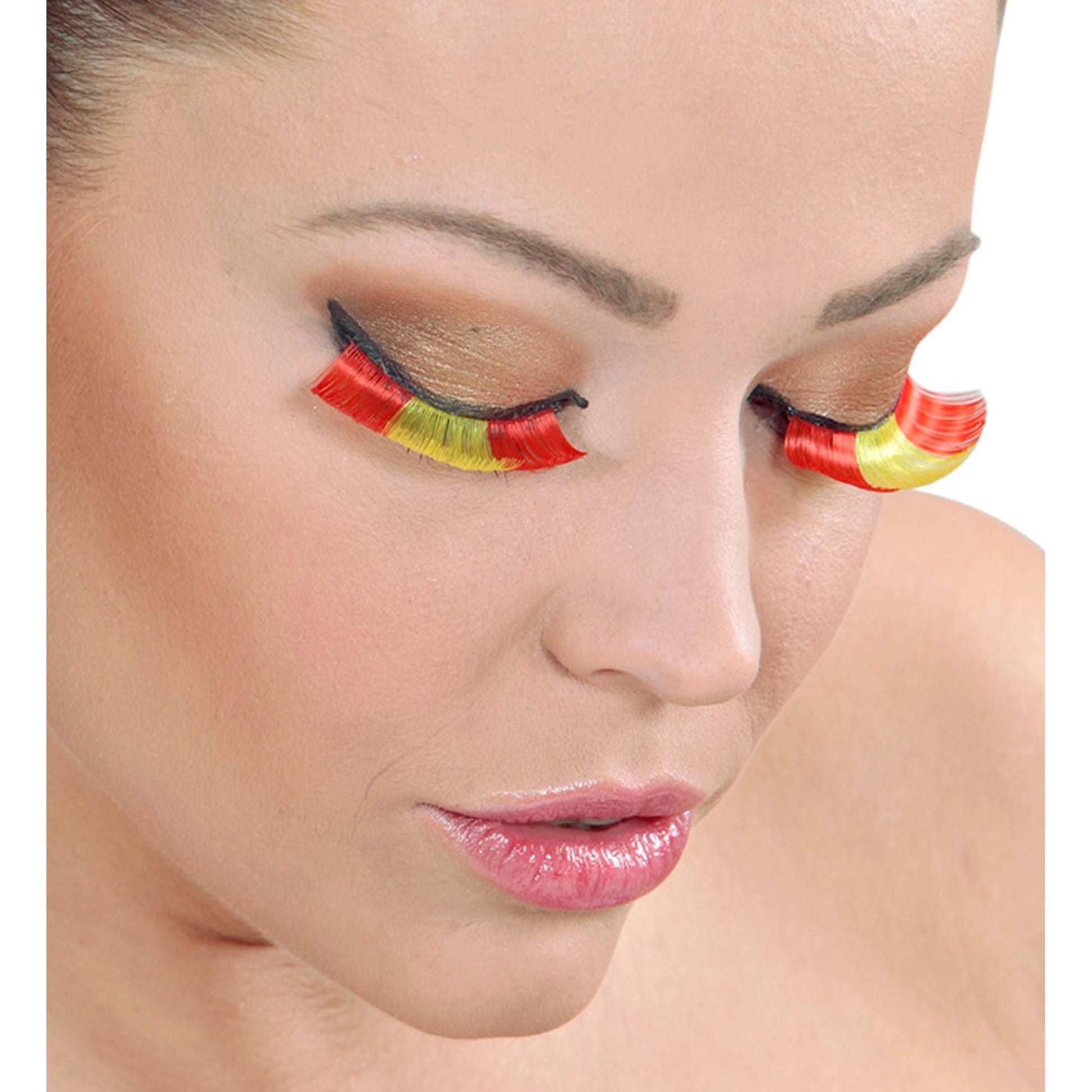 "WIMPERN SPANIEN" mit Klebstoff in Glasflasche – Detailansicht