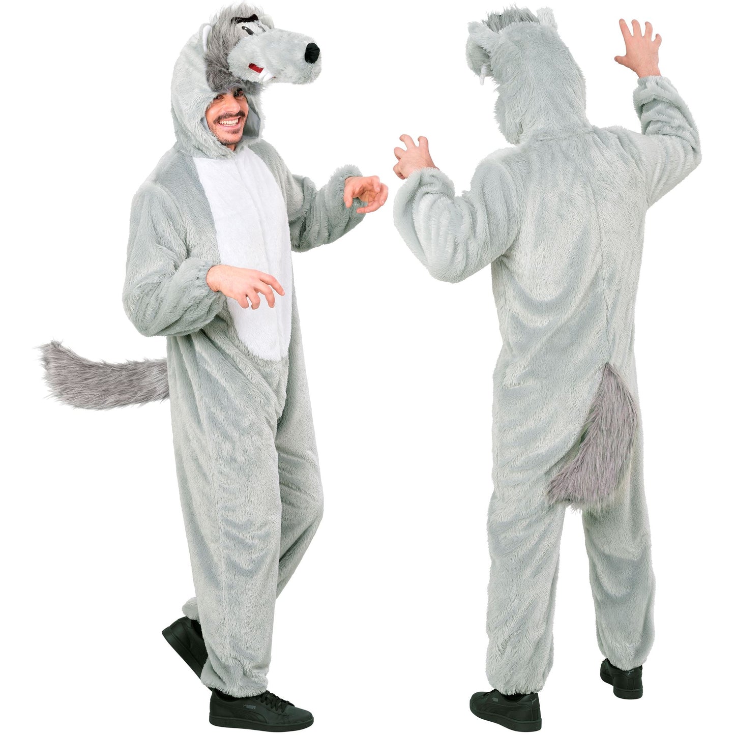 "WOLF EXTRA WEICHES PLÜSCHKOSTÜM" (Overall mit Kapuze) – Ansicht 4