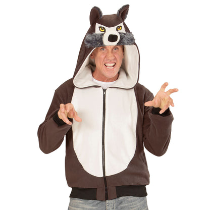 "WOLF" (Fleecejacke mit Kapuze) – Detailansicht