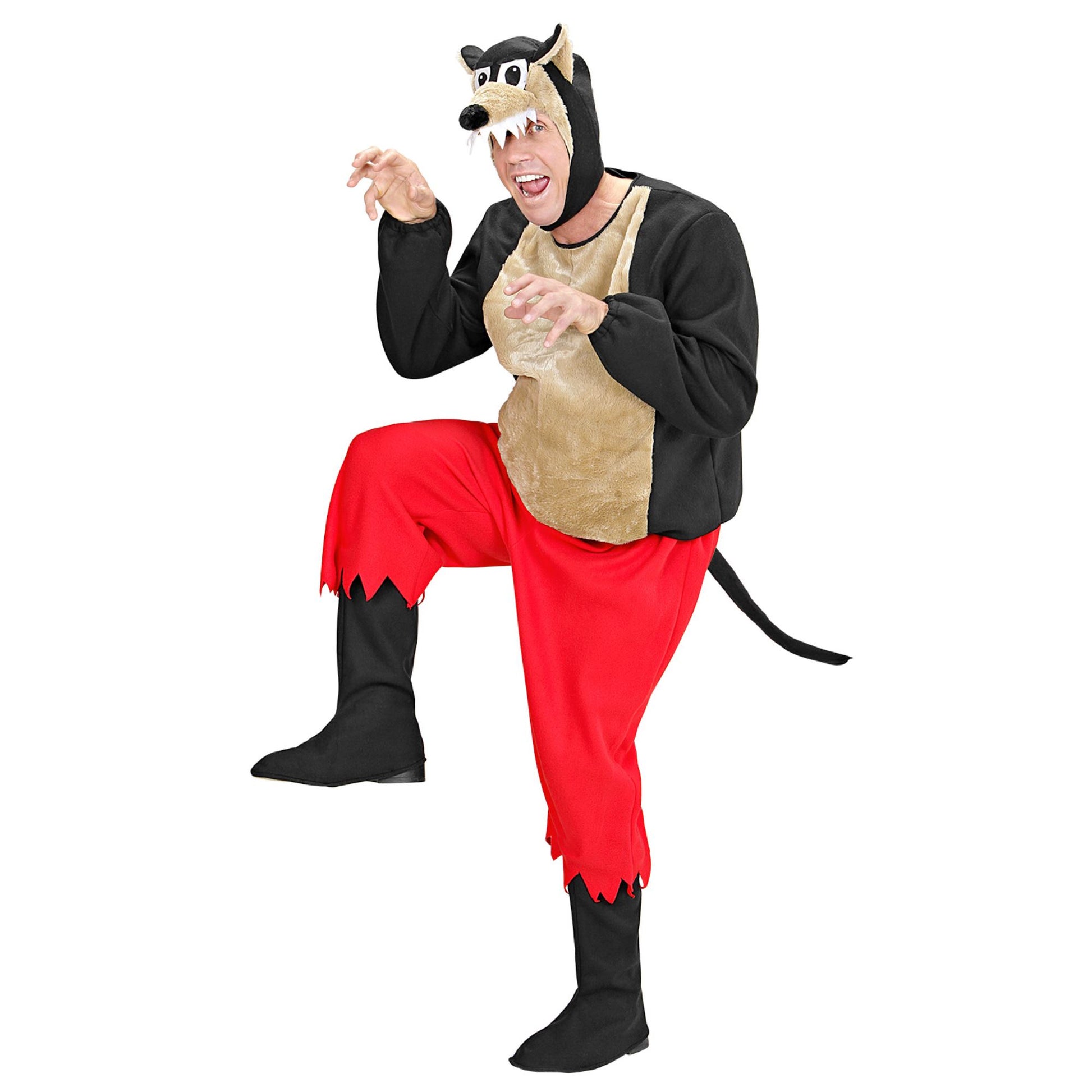 "WOLF" (gepolsterter Kasack, Hose, Stiefelüberzieher, Kopfbedeckung mit Maske) – Detailansicht