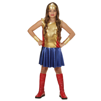 "WONDER GIRL" (Kleid, Stirnband, Armbänder) – Detailansicht