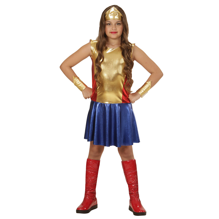 "WONDER GIRL" (Kleid, Stirnband, Armbänder) – Detailansicht