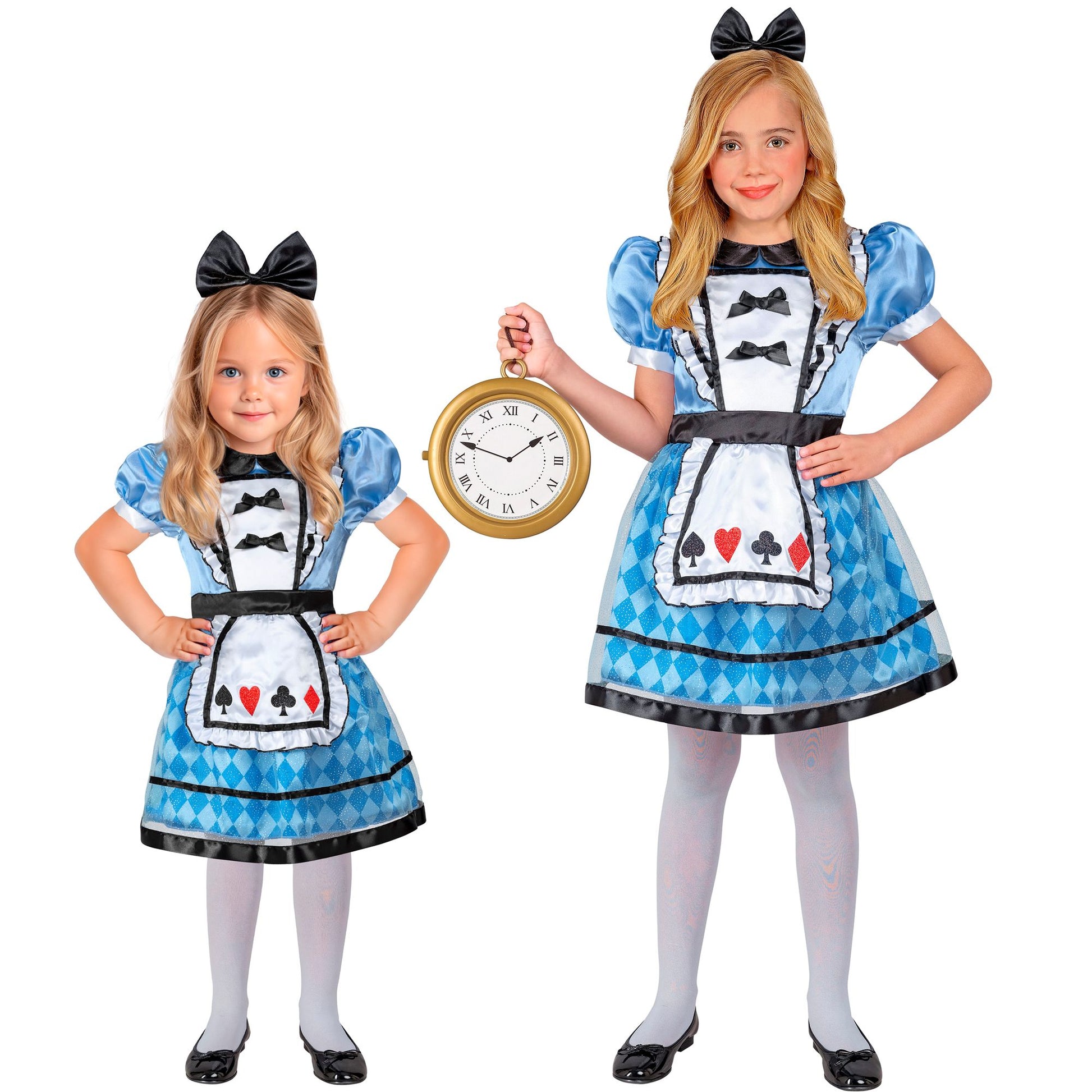 Widmann Alice im Wunderland Kinderkostüm Kleid mit Petticoat und Haarreif – Produktansicht