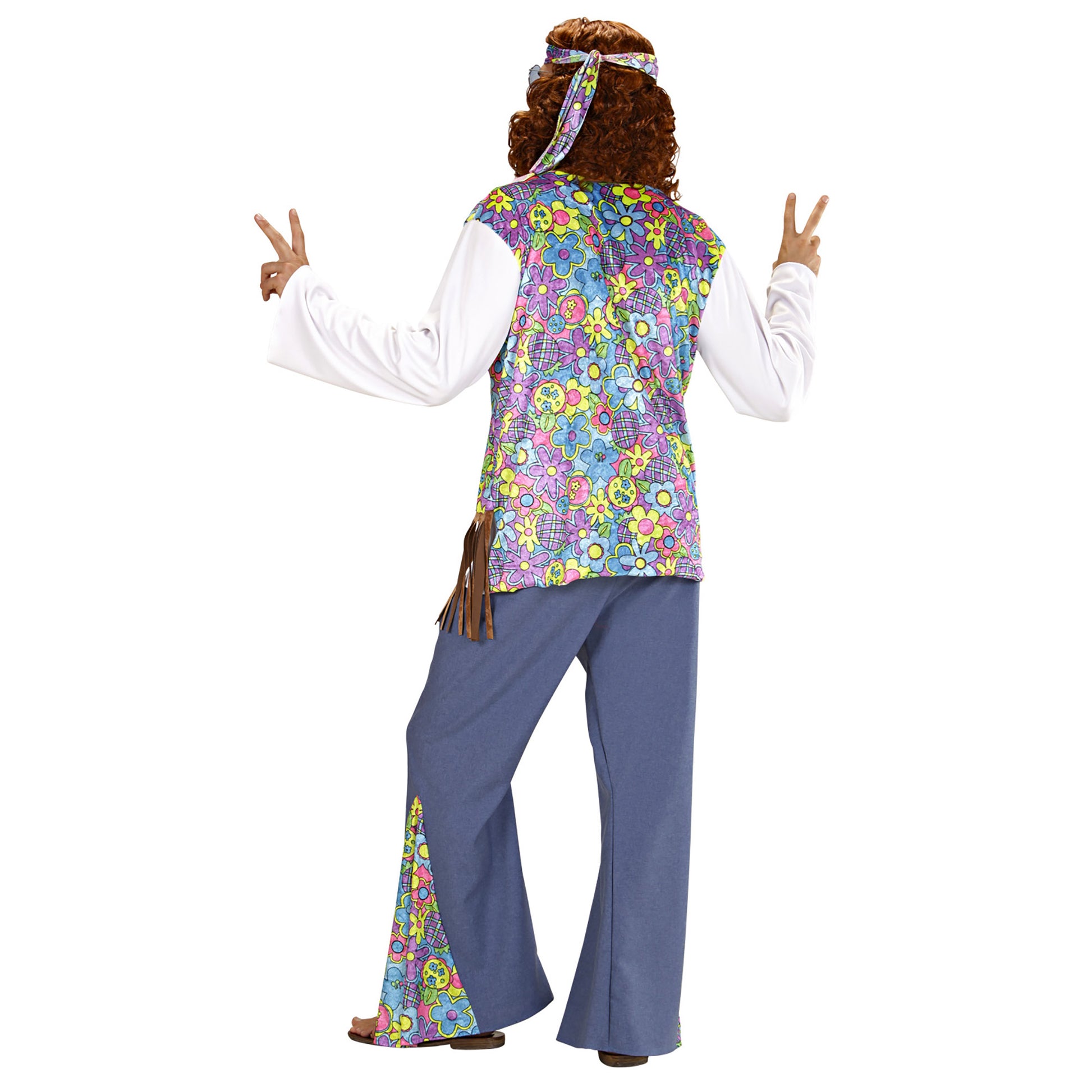 "WOODSTOCK HIPPIEMANN" (Hemd mit Weste, Hose, Stirnband) – Ansicht 3