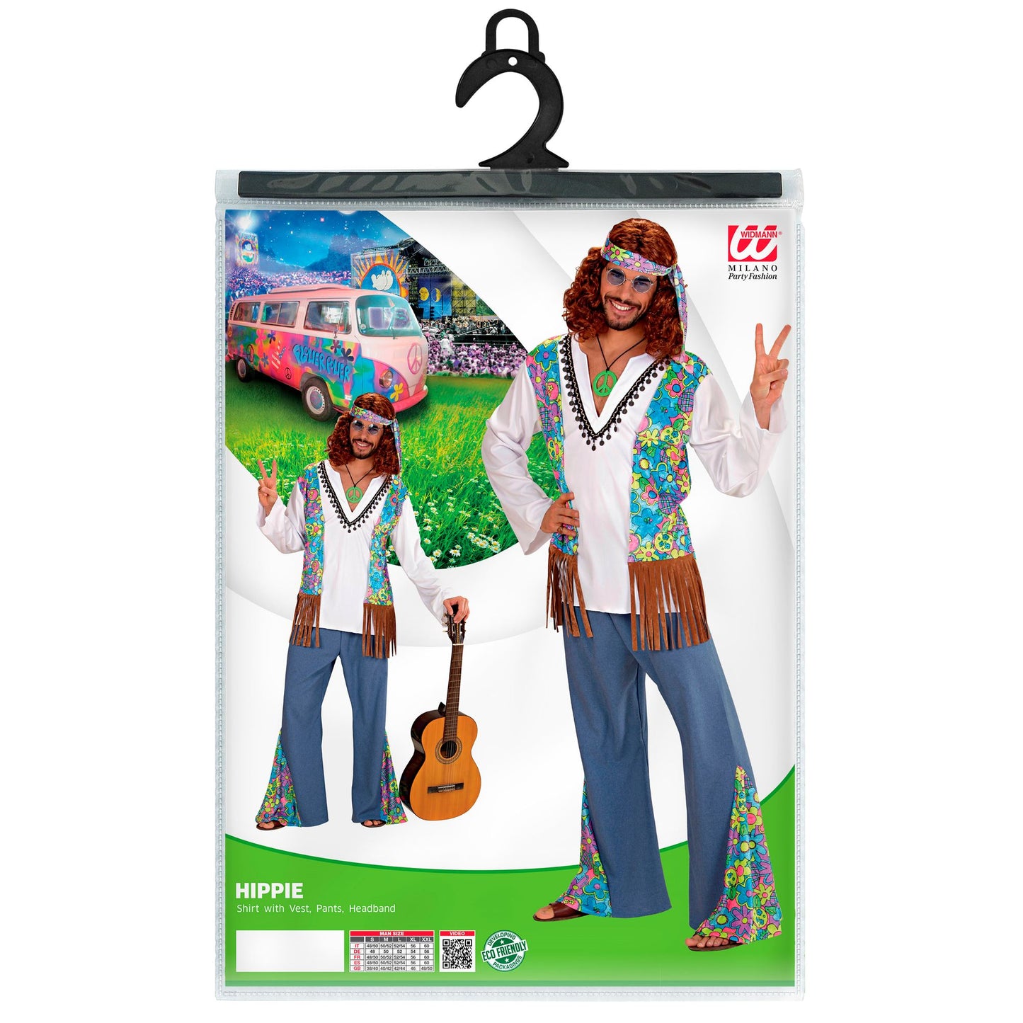 "WOODSTOCK HIPPIEMANN" (Hemd mit Weste, Hose, Stirnband) – Ansicht 4