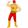 "WRESTLING CHAMP" (Muskel Overall, Gürtel, Stiefelüberzieher, Bandana) – Vorderansicht