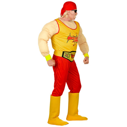 "WRESTLING CHAMP" (Muskel Overall, Gürtel, Stiefelüberzieher, Bandana) – Ansicht 3