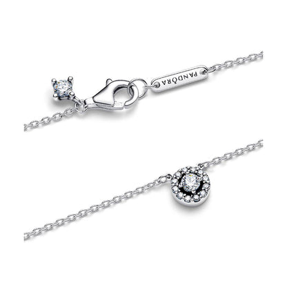 PANDORA JEWELRY Mod. SPARKLING ROUND HALO PENDANT COLLIER NECKLACE