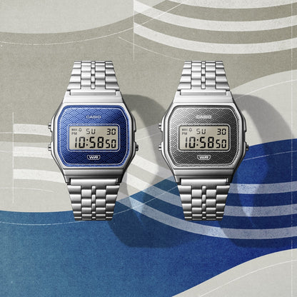 CASIO VINTAGE Mod. ICONIC - TRADITIONAL SEIGAIHA PATTERN Limited Edition - GREY