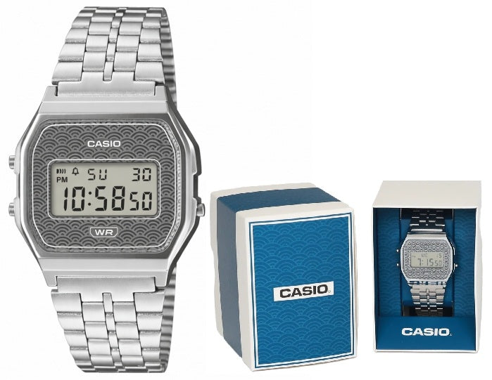 CASIO VINTAGE Mod. ICONIC - TRADITIONAL SEIGAIHA PATTERN Limited Edition - GREY