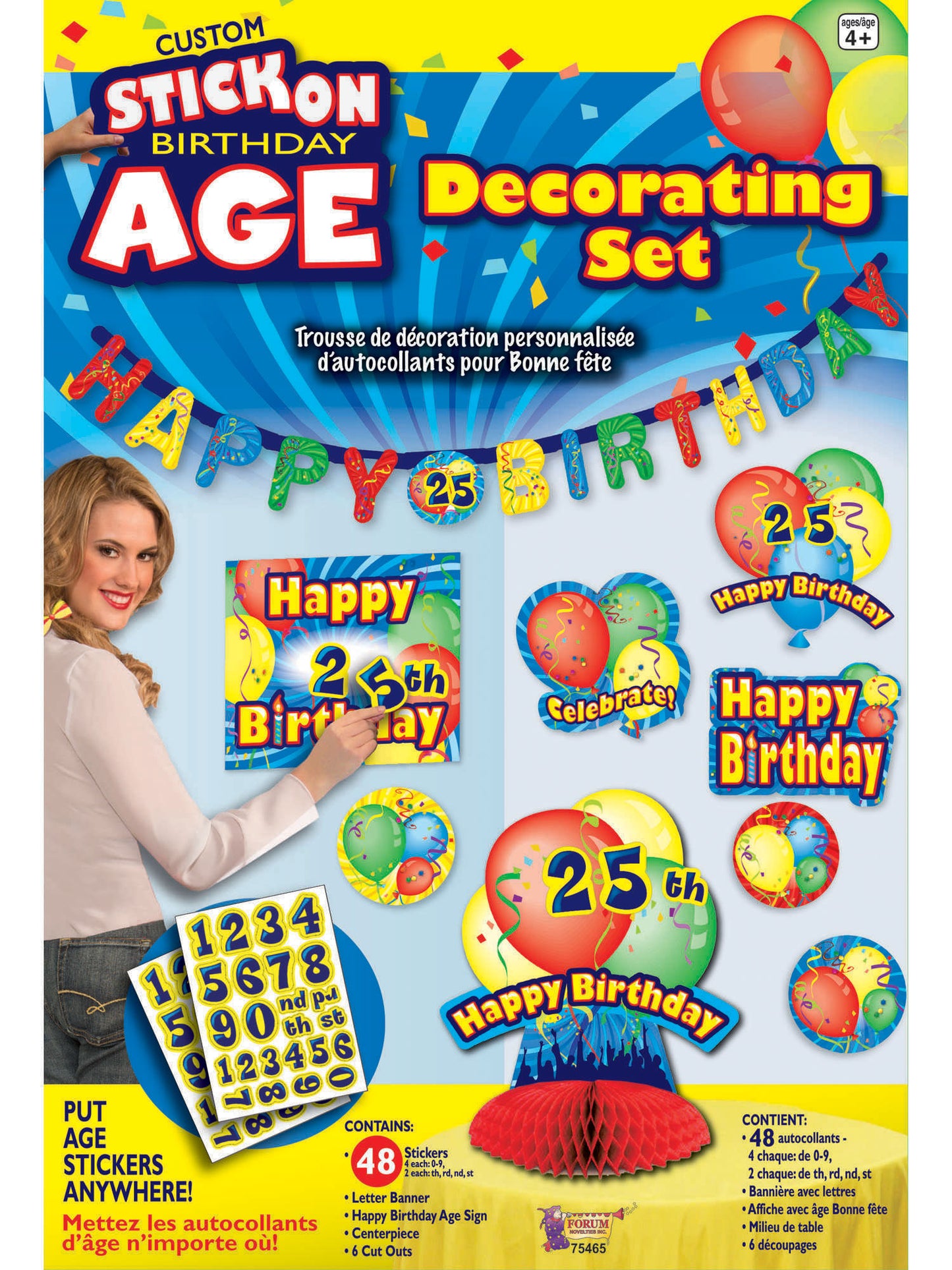 Rubies Birthday Customize Stick On Set Party Accessories