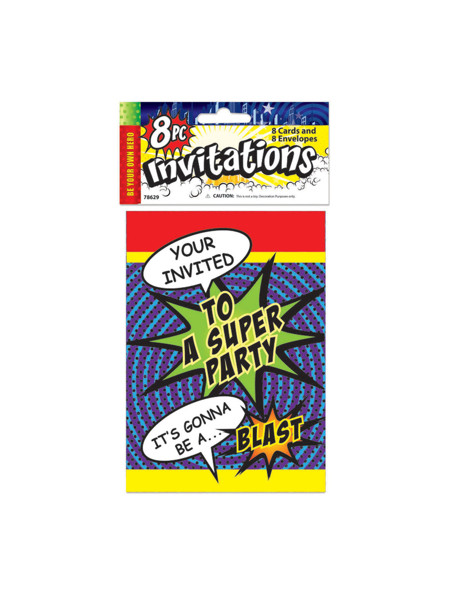 Rubies Rubies Super Hero Party Invites Tablewear