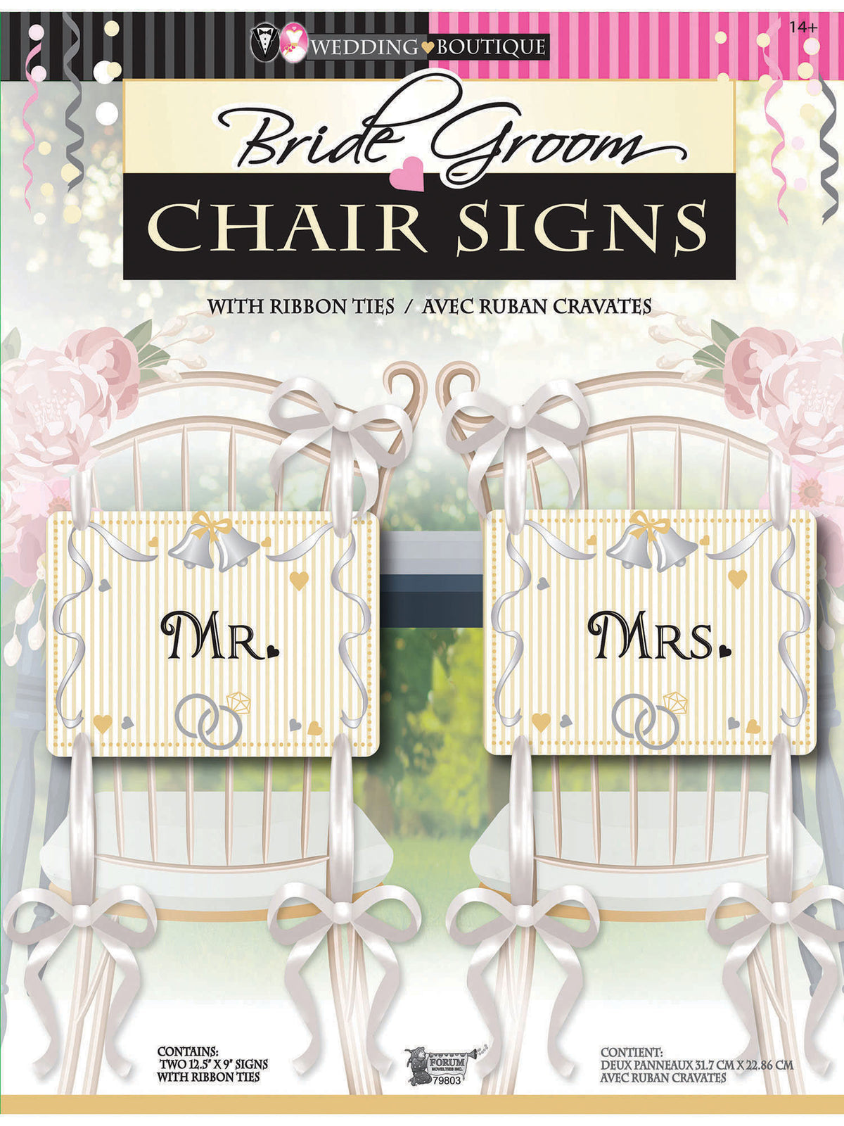 Rubies Wedding Mr & Mrs Chair Tablewear