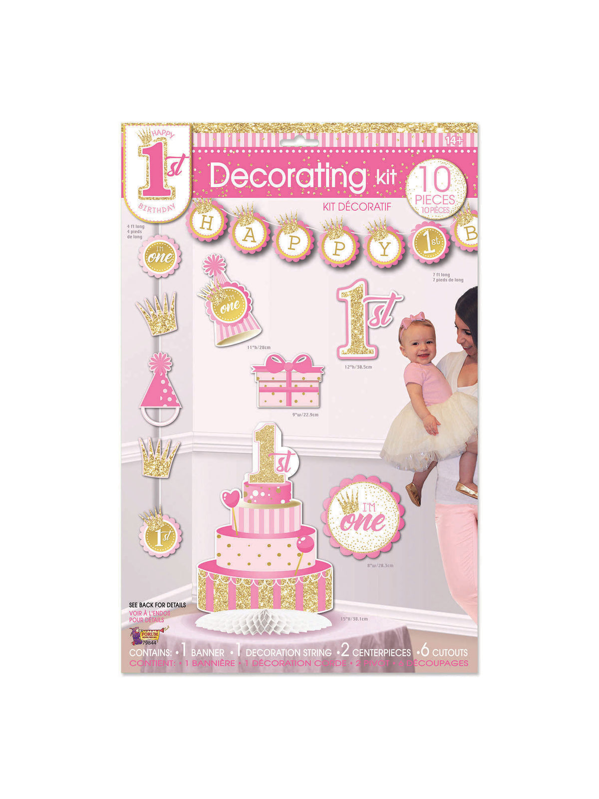 Rubies Birthday (1st) Girl Decor Kit Party Accessories