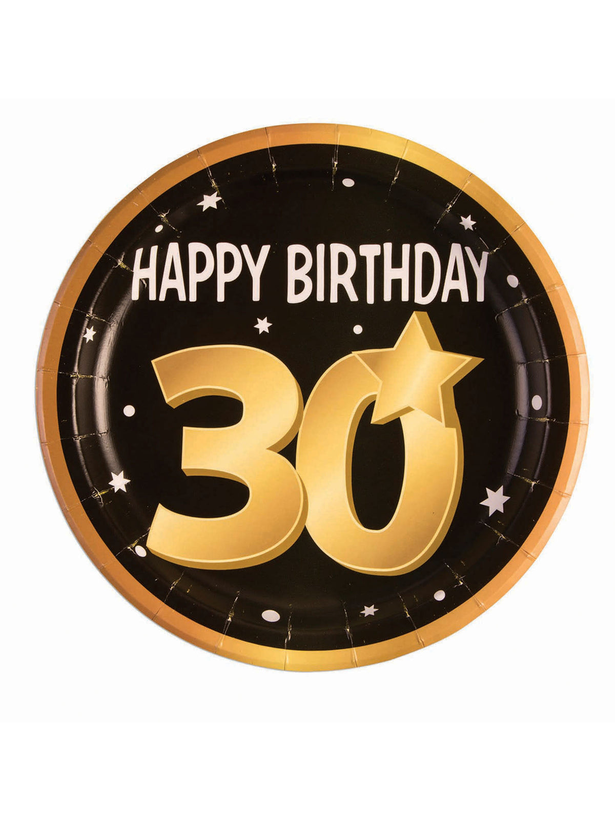 Rubies 30th Birthday Paper Plates 9"( 8 in pkt) Tablewear