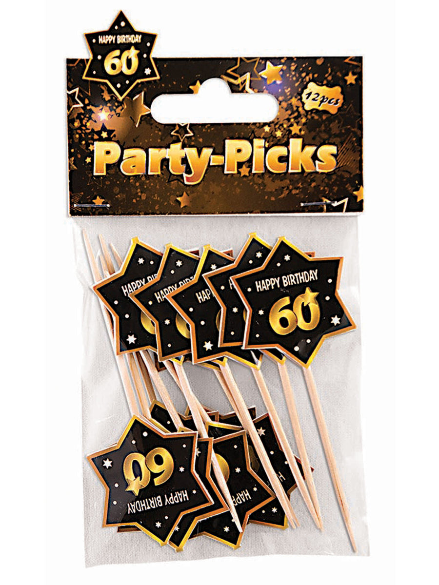 Rubies 60Th Birthday Party Picks Flags and Banners