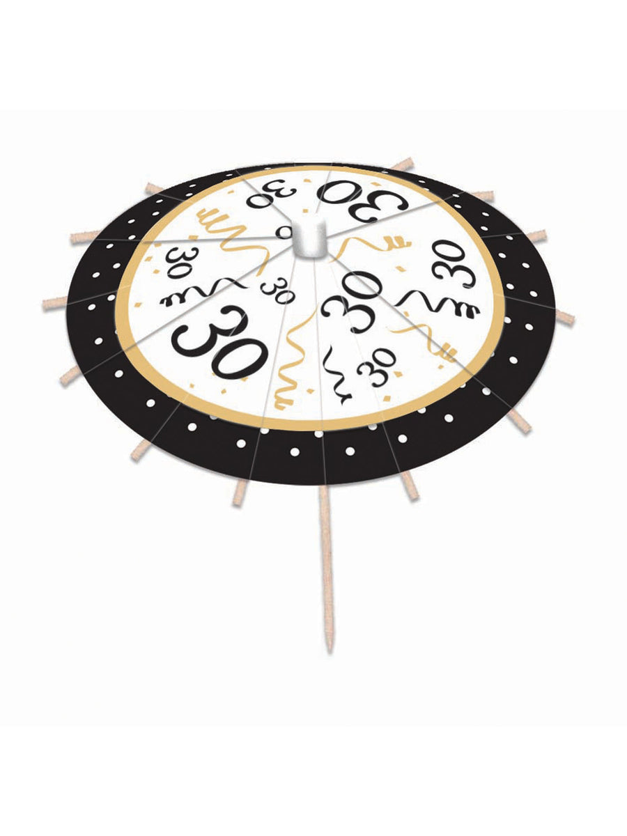 Rubies Rubies 30th Birthday Drink Umbrellas Tablewear