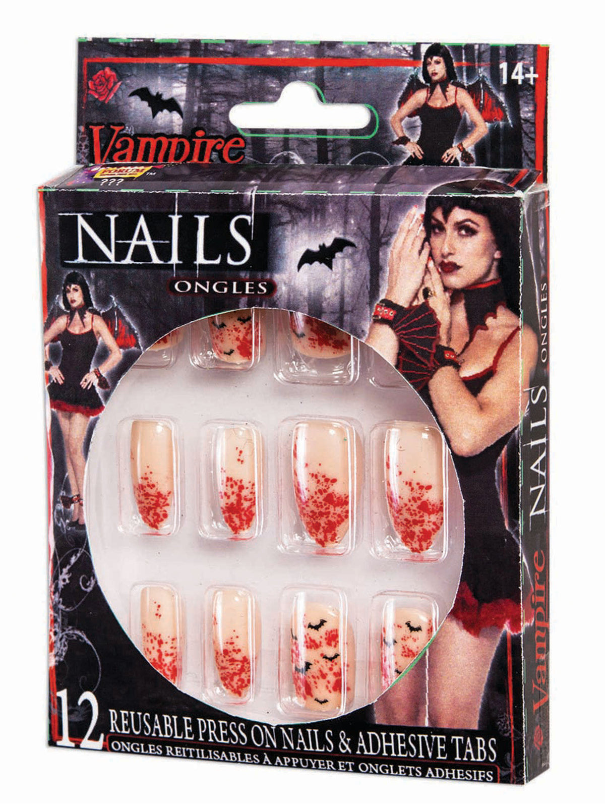 Vampir-Set mit künstlichen Nägeln und Wimpern von Rubies