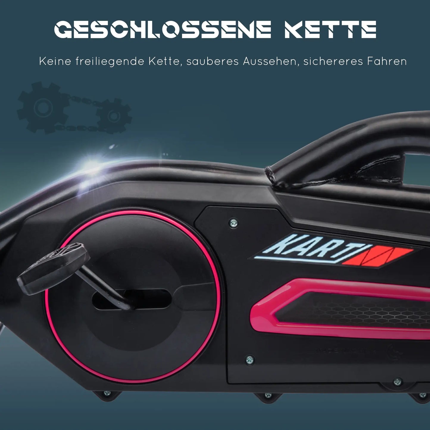 HOMCOM Go-Kart Für Kinder – Rosa Tretfahrzeug Mit Handbremse, 3-8 Jahre - Fasnacht24.ch