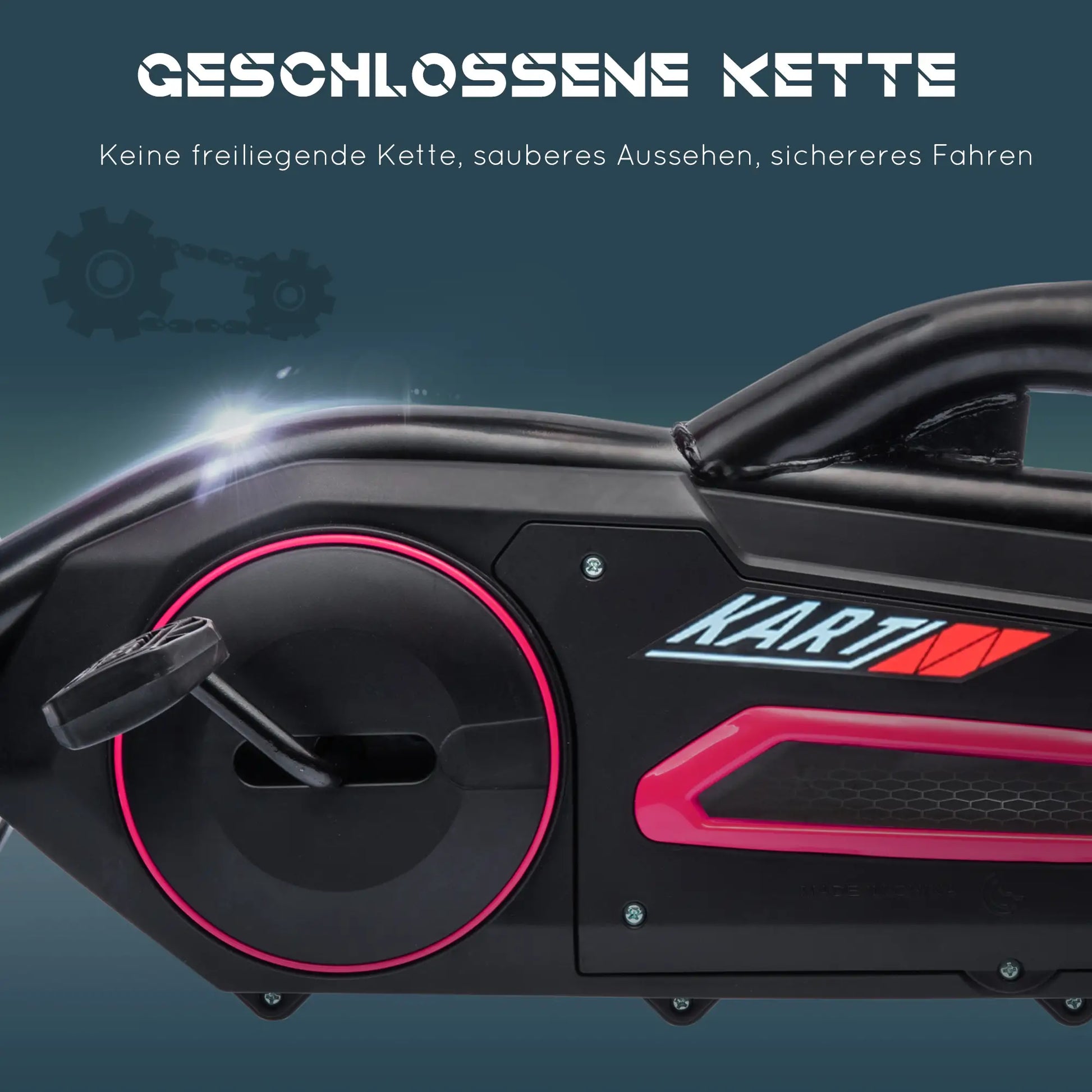 HOMCOM Go-Kart Für Kinder – Rosa Tretfahrzeug Mit Handbremse, 3-8 Jahre - Fasnacht24.ch