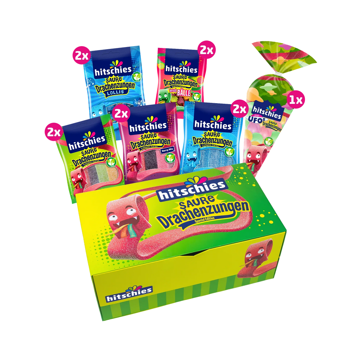 Hitschies Saure Drachenzungen Box 1281 g