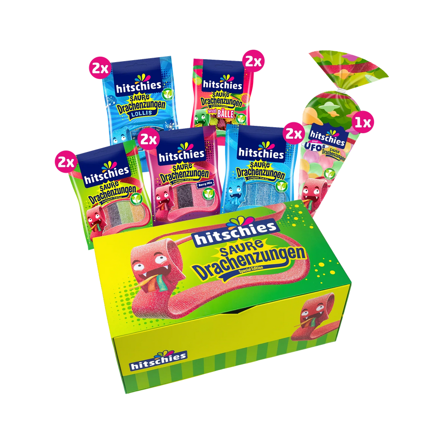 Hitschies Saure Drachenzungen Box 1281 g – Produktansicht