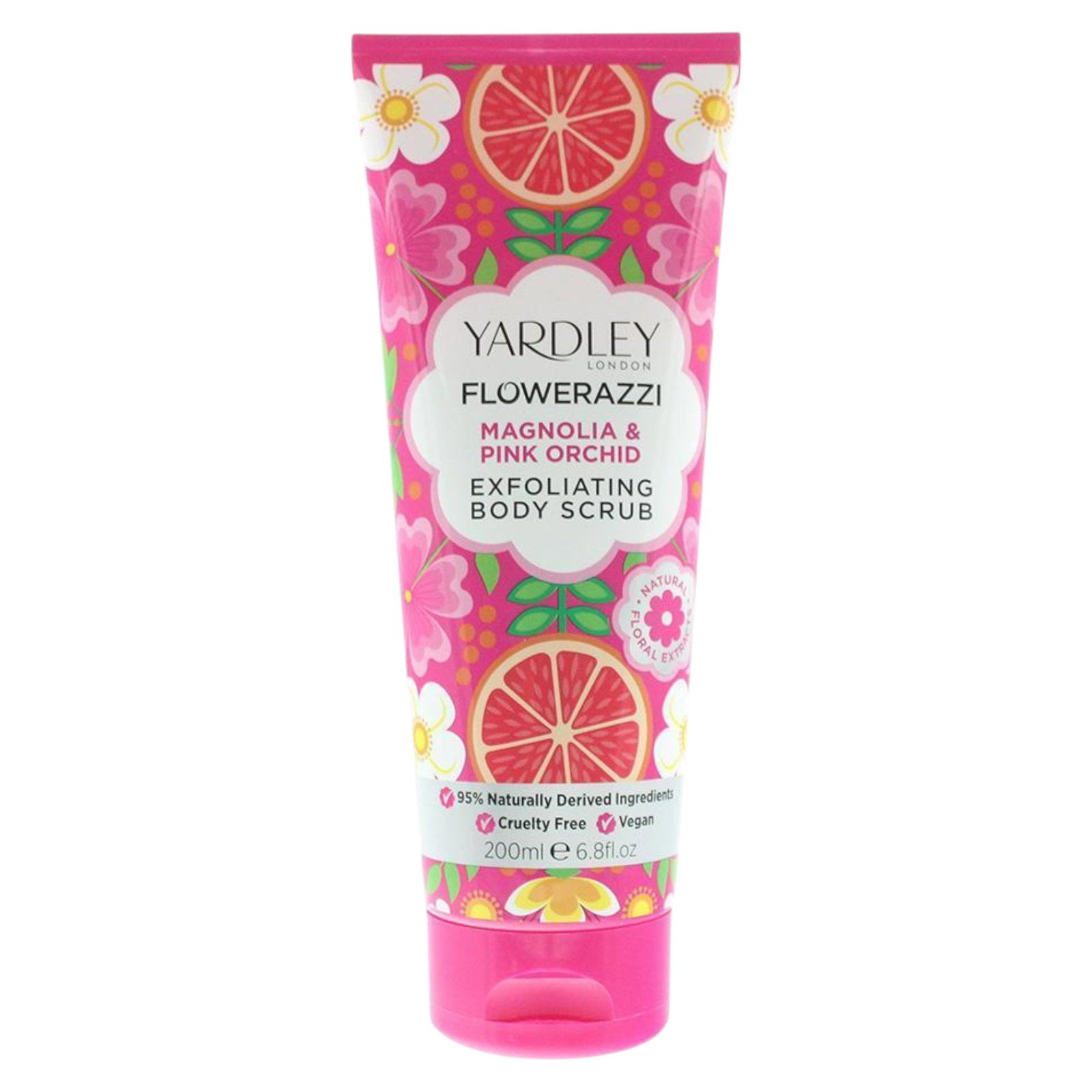Yardley Yardley, Flowerazzi Magnolia & Pink Orchid, Peeling, Körperpeeling, 200 ml Regular