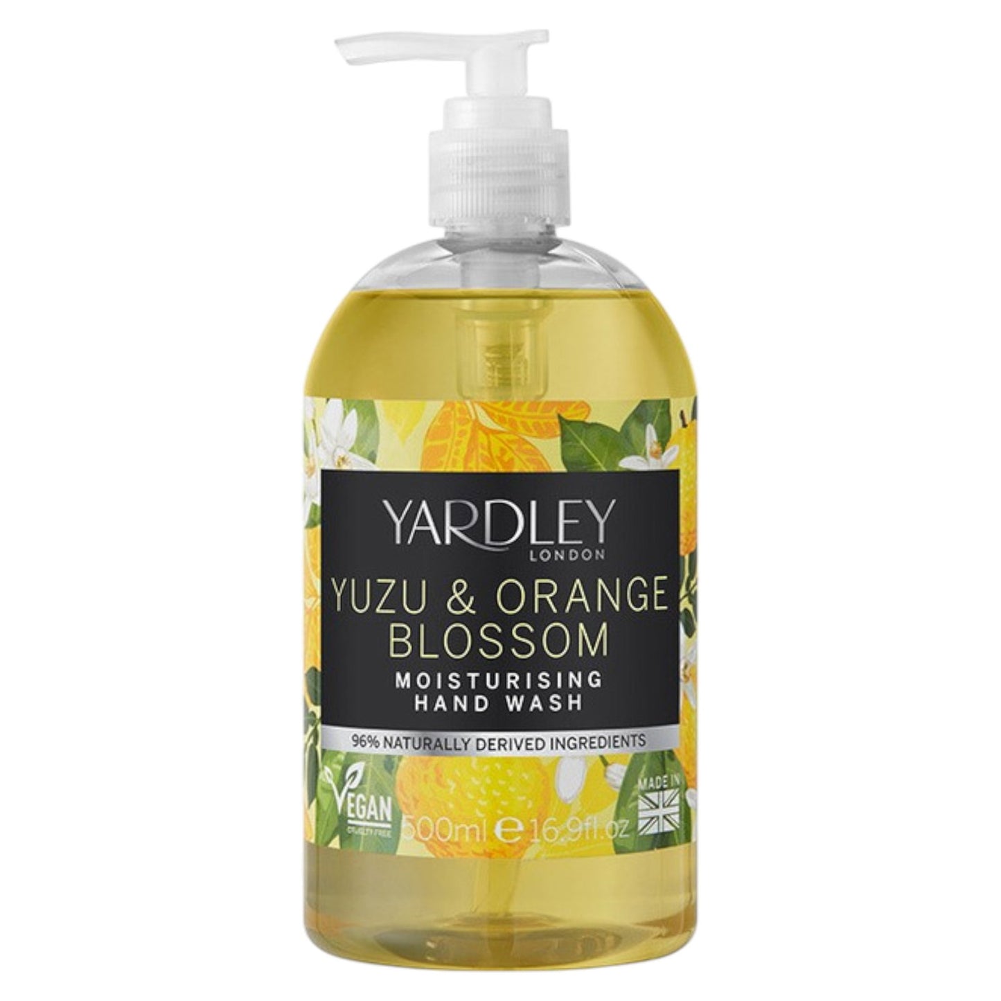 Yardley, Yuzu & Orange Blossom, Reinigung, Handgel, 500 ml
