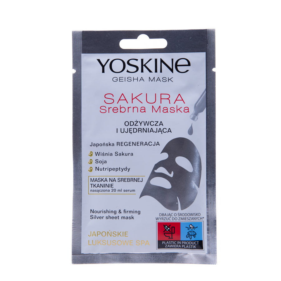 Yoskine Yoskine, Geisha Sakura, Festigung, Gesichtsmaske, Gesicht, 20 ml Regular