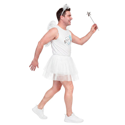 "ZAHNFEE" (Kleid mit Tutu, Fügel, Kopfschmuck) – Detailansicht