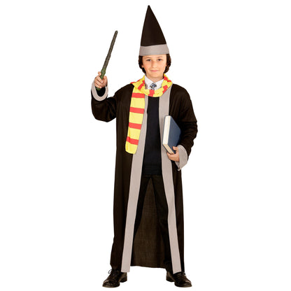 "ZAUBERER" (Robe, Schal, Hut) – Vorderansicht