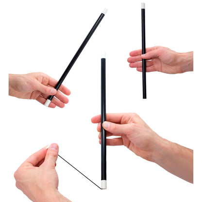 "ZAUBERSTAB MIT ABNEHMBAREN VERSCHLÜSSEN UND INNENGEWINDE" 33 cm - für Kinder und Erwachsene – Detailansicht