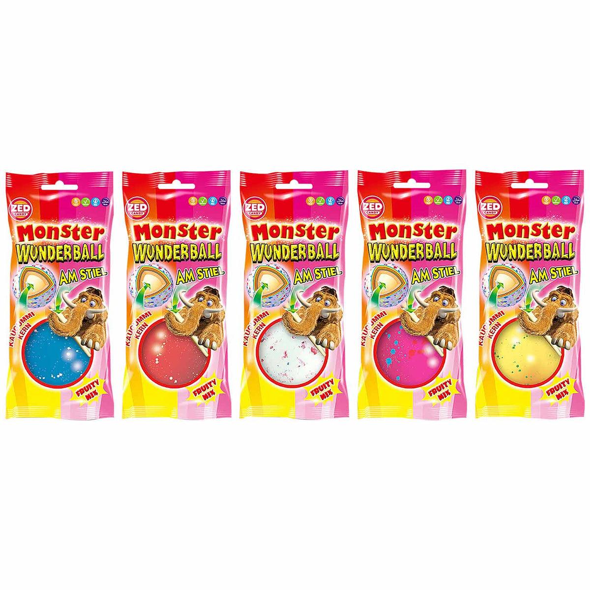 ZED Candy Monster Wunderball am Stiel Fruity Mix 60 g