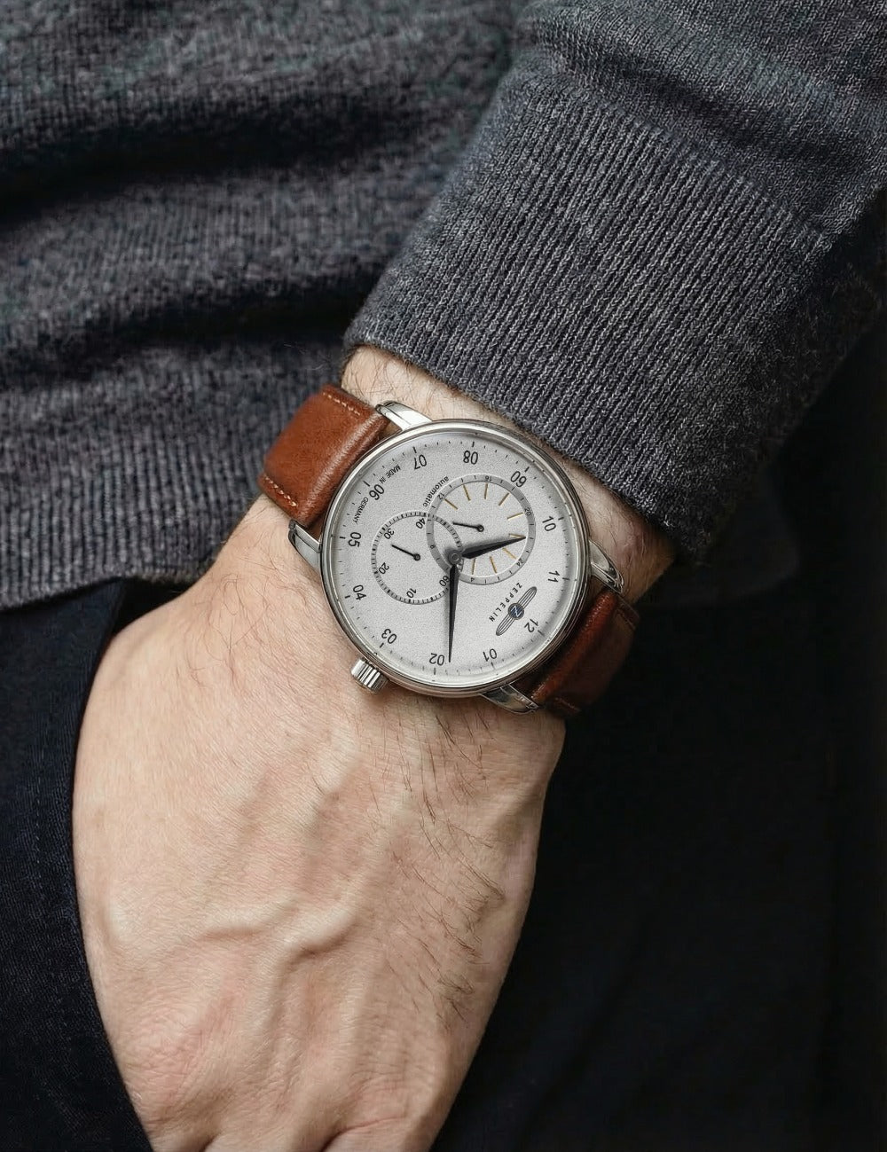 ZEPPELIN 86621 Analoguhr Armbanduhr 40 mm ansicht-3
