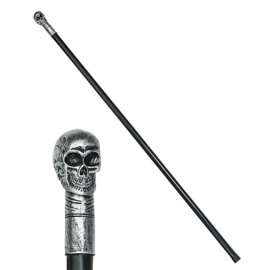 "ZERLEGBARER TOTENKOPFSTAB" 105 cm – Vorderansicht