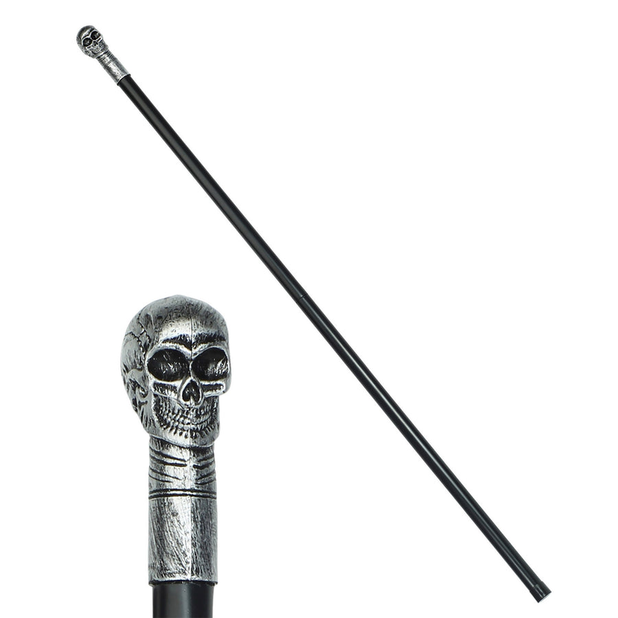 "ZERLEGBARER TOTENKOPFSTAB" 105 cm – Vorderansicht