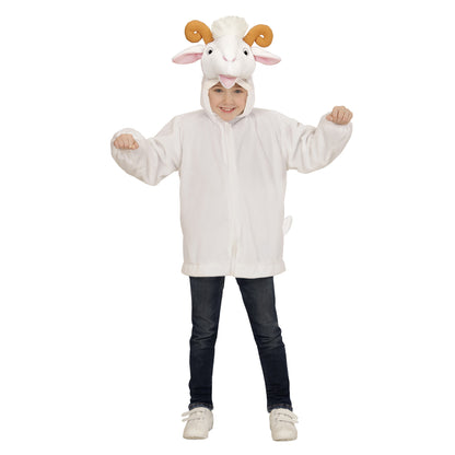 "ZIEGE SOFT PLÜSCHKOSTÜM" (Jacke mit Kapuze) – Vorderansicht