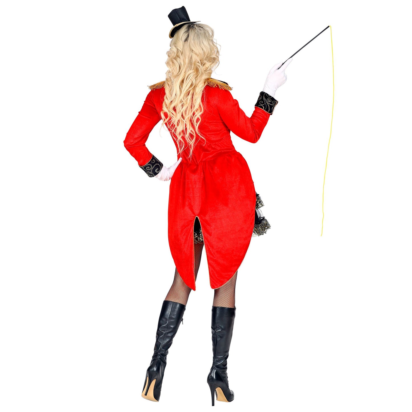 "ZIRKUSDIREKTORIN" (Frack mit Tutukleid, Halsband mit Fliege, Mini-Zylinder, Handschuhe, Peitsche) – Ansicht 4