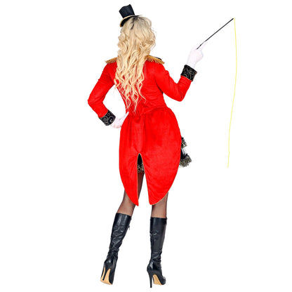 "ZIRKUSDIREKTORIN" (Frack mit Tutukleid, Halsband mit Fliege, Mini-Zylinder, Handschuhe, Peitsche) – Ansicht 4