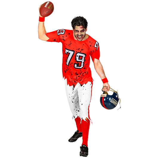 "ZOMBIE AMERICAN FOOTBALL PLAYER" (Muskelshirt, Hose) – Vorderansicht