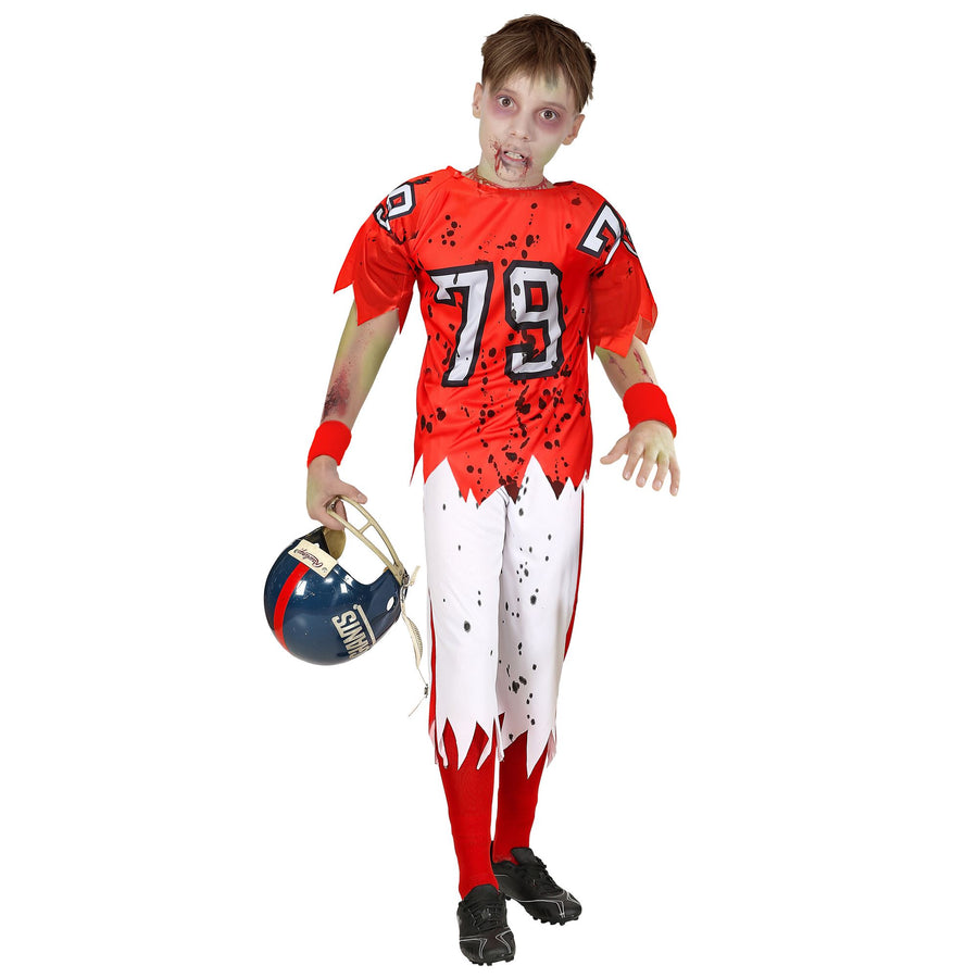 "ZOMBIE AMERICAN FOOTBALL PLAYER" (Muskelshirt, Hose) – Vorderansicht