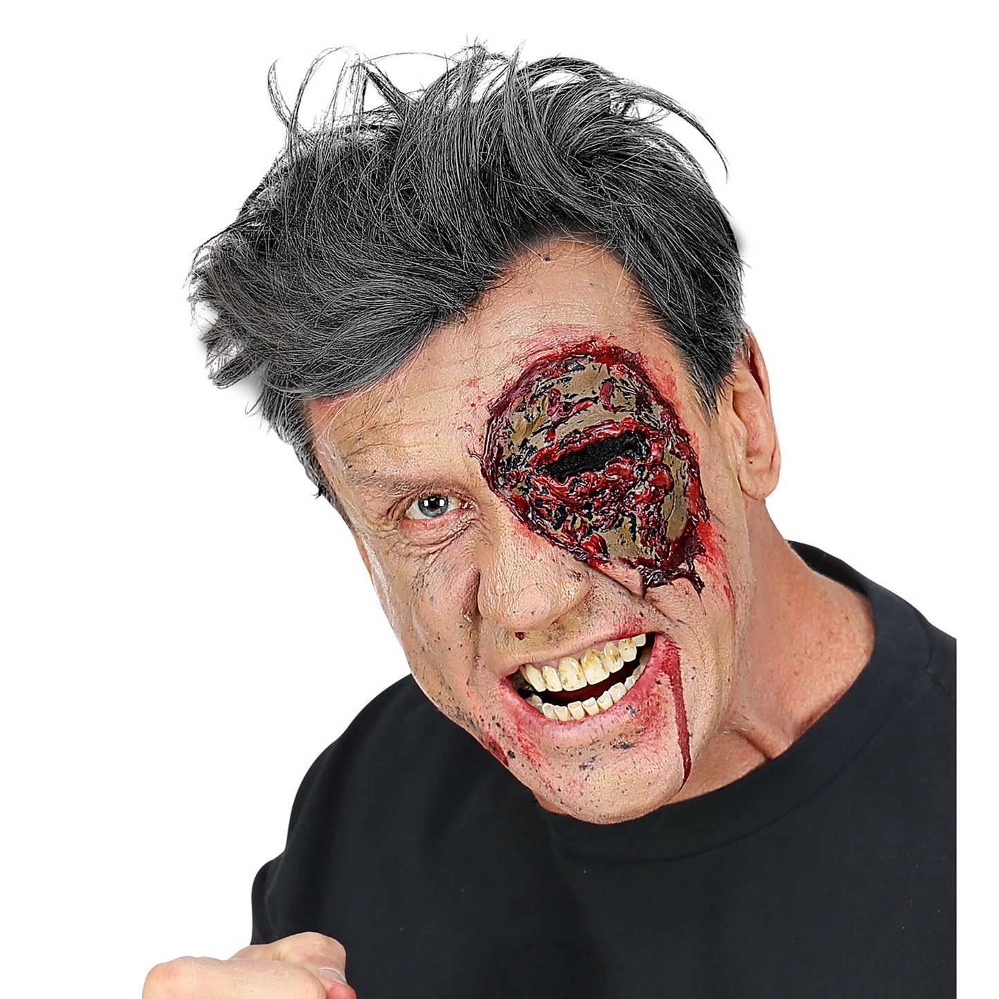"ZOMBIE AUGE- FX LATEX PROTHESE" mit 2 St. flüssigem Latexkleber – Ansicht 3