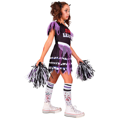 "ZOMBIE CHEERLEADER" (Kleid, Strümpfe, Pompon) – Ansicht 3