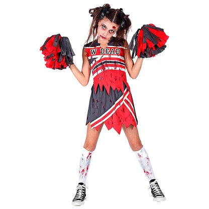 "ZOMBIE CHEERLEADER" (Top, Rock, Pompons) – Vorderansicht