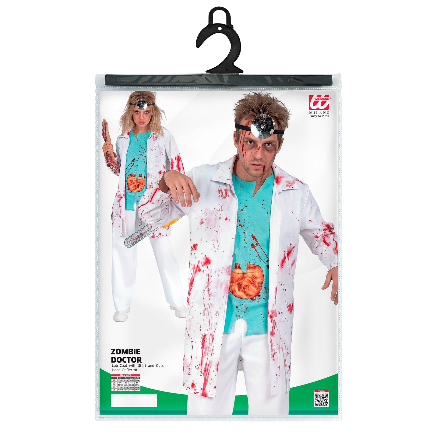 "ZOMBIE DOKTOR" (Kittel mit Hemd und Gedärmen, Kopbeckung) – Ansicht 5
