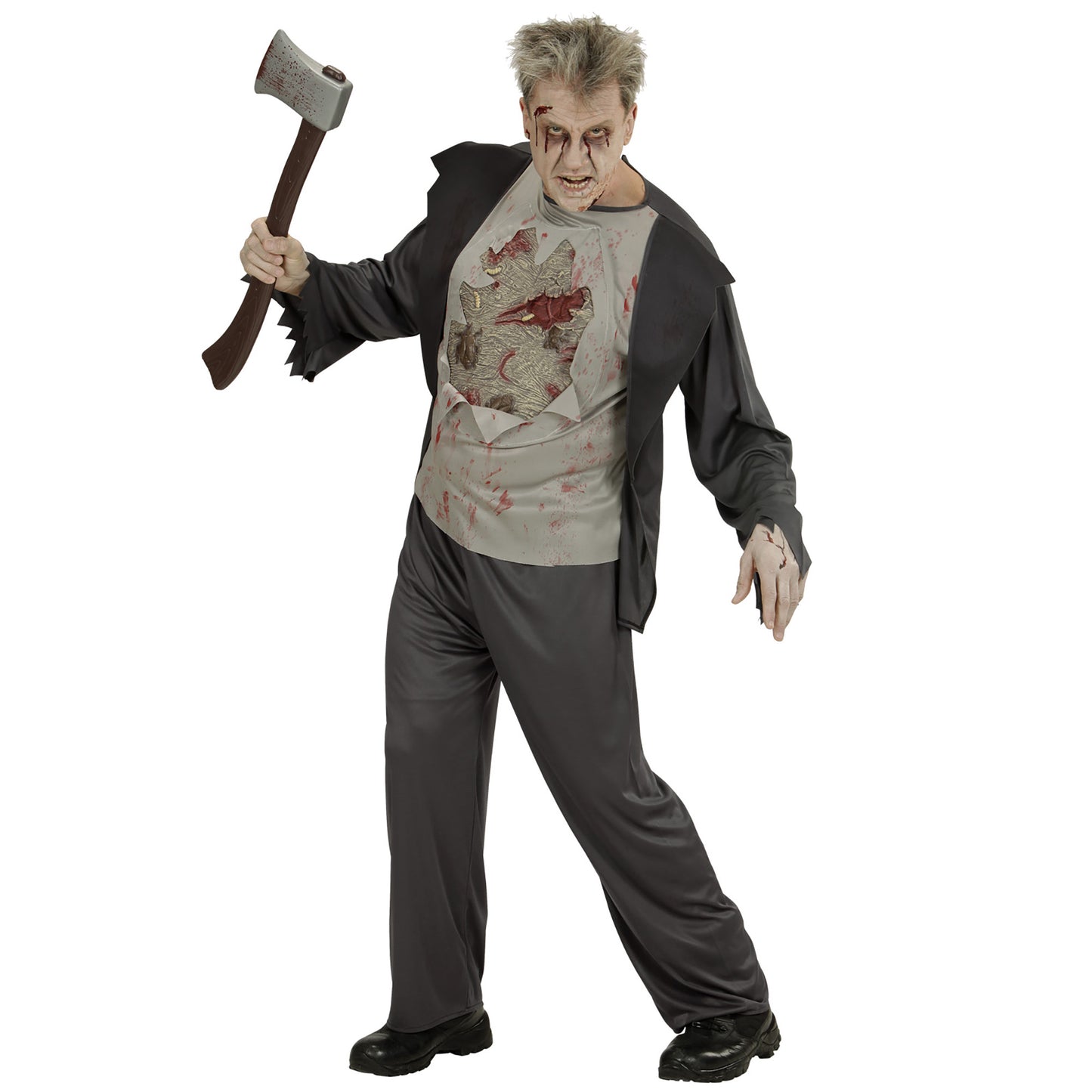 "ZOMBIE" (Jacke mit zerrissenem T-Shirt, Hose) – Vorderansicht