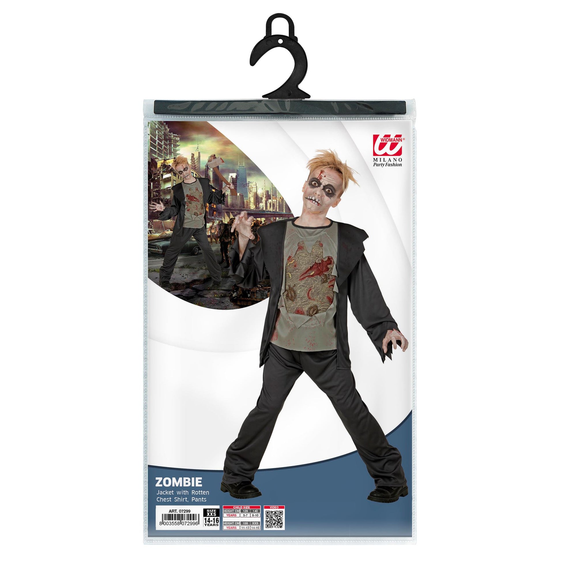"ZOMBIE" (Jacke mit zerrissenem T-Shirt, Hose) – Detailansicht
