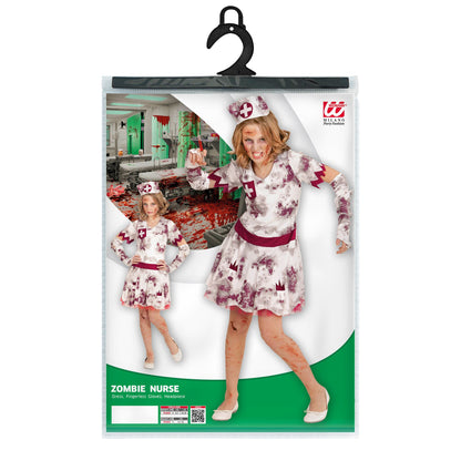 "ZOMBIE KRANKENSCHWESTER" (Kleid, fingerlose Handschuhe, Haube) – Ansicht 4