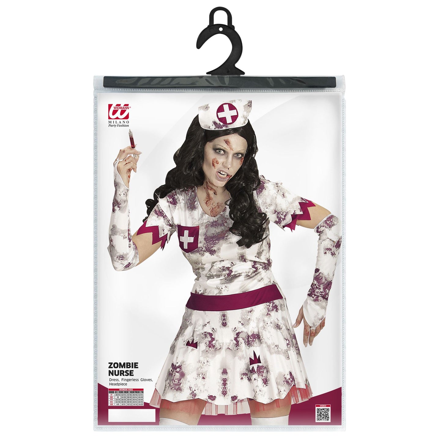 "ZOMBIE KRANKENSCHWESTER" (Kleid, fingerlose Handschuhe, Haube) – Ansicht 4