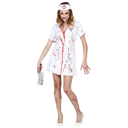 "ZOMBIE KRANKENSCHWESTER" (Kleid, Haube) – Detailansicht